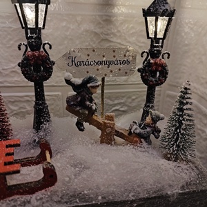 Adventi világítós asztaldísz  - karácsony - adventi díszek - adventi asztaldísz - Meska.hu