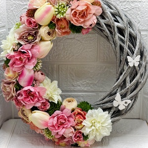 Tavaszi ajtódísz - otthon & életmód - dekoráció - ajtó- és ablak dekoráció - ajtódísz & kopogtató - Meska.hu