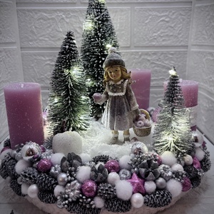 Vilgítós adventi koszorú - Meska.hu