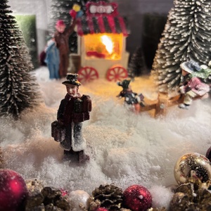 Karácsonyi életképes adventi koszorú - karácsony - adventi díszek - adventi koszorú - Meska.hu