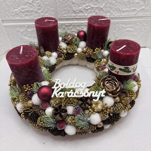 Natúr adventi koszorú - Meska.hu