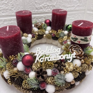 Natúr adventi koszorú - karácsony - adventi díszek - adventi koszorú - Meska.hu