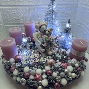 Világítós adventi koszorú - karácsony - adventi díszek - adventi koszorú - Meska.hu