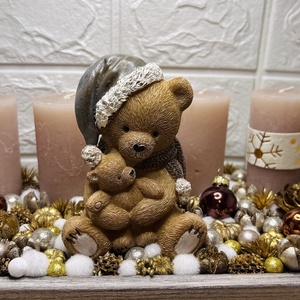 Macis adventi asztaldísz - karácsony - adventi díszek - adventi koszorú - Meska.hu