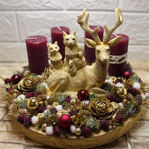 Erdei adventi asztaldísz - Meska.hu