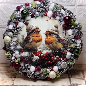 Gyönyörű madárkás ajtódísz - Meska.hu