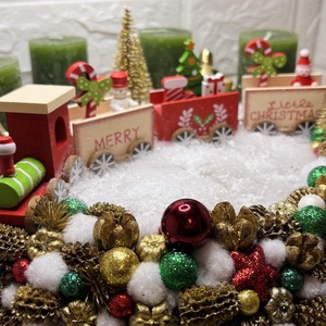 Vonatos adventi koszorú - karácsony - adventi díszek - adventi koszorú - Meska.hu