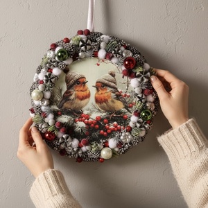 Gyönyörű madárkás ajtódísz - Meska.hu