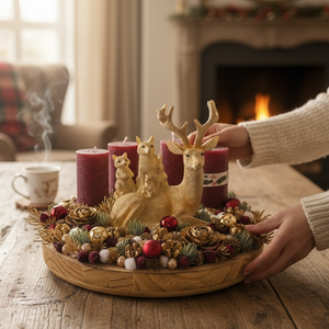 Erdei adventi asztaldísz - Meska.hu