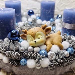 Cuki őzikés adventi koszorú - karácsony - adventi díszek - adventi koszorú - Meska.hu