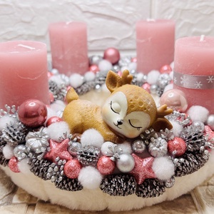 Őzikés adventi koszorú - karácsony - adventi díszek - adventi koszorú - Meska.hu