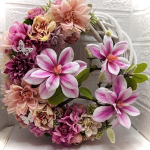 Magnóliás tavaszi ajtódísz - Meska.hu