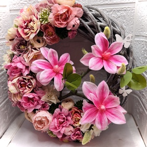 Magnóliás tavaszi ajtódísz - Meska.hu