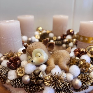 Őzikés adventi koszorú - karácsony - adventi díszek - adventi koszorú - Meska.hu