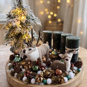 Világítós erdei adventi asztaldísz - Meska.hu