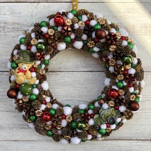 Toy shopos ajtódísz, Karácsony, Adventi díszek, Adventi ajtódísz, Virágkötés, MESKA