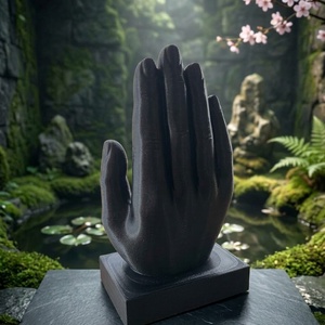 Fekete Buddha szobor kéztartásban � keleti stílusú spirituális lakásdekoráció - otthon & életmód - dekoráció - spiritualitás - mandala - Meska.hu