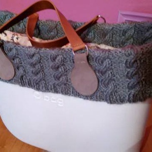 O'bag kézzel kötött gallér (szürke színben) -  - Meska.hu