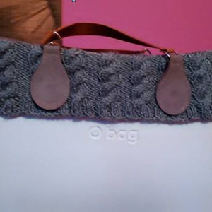 O'bag kézzel kötött gallér (szürke színben) -  - Meska.hu