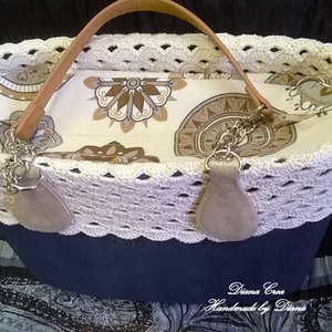 Krém színű, csipkés O bag gallér -  - Meska.hu