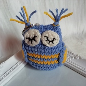 Bagoly Benő - horgolt bagoly kulcstartó -  - Meska.hu