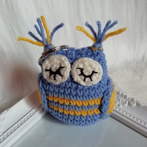 Bagoly Benő - horgolt bagoly kulcstartó -  - Meska.hu