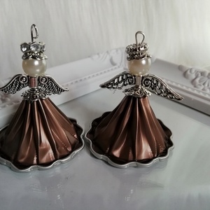 Karácsonyi angyalka kávékapszulából - karácsony - karácsonyi lakásdekoráció - Meska.hu