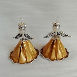 Karácsonyi angyalka kávékapszulából - karácsony - Meska.hu