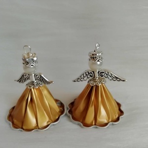 Karácsonyi angyalka kávékapszulából - karácsony - Meska.hu