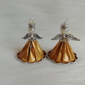 Karácsonyi angyalka kávékapszulából - karácsony - Meska.hu