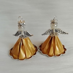 Karácsonyi angyalka kávékapszulából - karácsony - Meska.hu