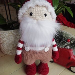 Amigurumi, horgolt Mikulás  - karácsony - mikulás - mikulás beltéri dekoráció - Meska.hu