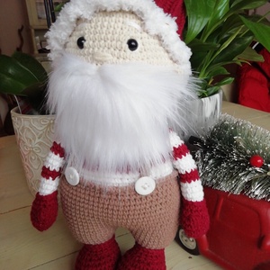 Amigurumi, horgolt Mikulás  - karácsony - mikulás - mikulás beltéri dekoráció - Meska.hu