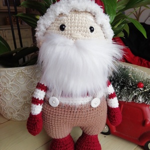 Amigurumi, horgolt Mikulás  - karácsony - mikulás - mikulás beltéri dekoráció - Meska.hu