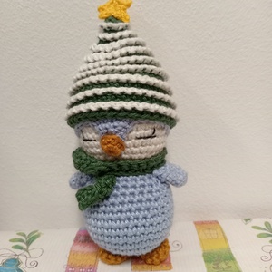 Kézzel horgolt Karácsonyi Pingvin - otthon & életmód - dekoráció - dísztárgy - Meska.hu