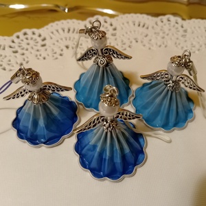 Karácsonyi angyalkák - kávékapszulából  - karácsony - karácsonyi lakásdekoráció - karácsonyi lakásdíszek - Meska.hu