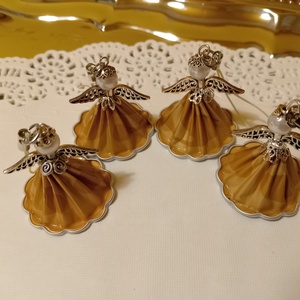 Karácsonyi angyalkák - kávékapszulából , Karácsony, Karácsonyi lakásdekoráció, Karácsonyi lakásdíszek, , MESKA