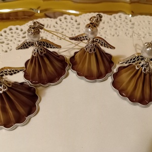 Karácsonyi angyalkák - kávékapszulából , Karácsony, Karácsonyi lakásdekoráció, Karácsonyi lakásdíszek, , MESKA