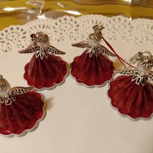 Karácsonyi angyalkák - kávékapszulából  - Meska.hu