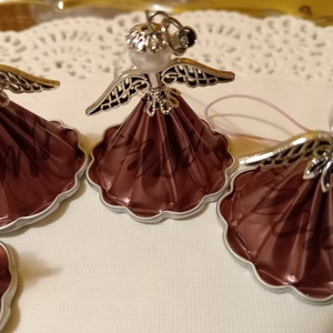 Karácsonyi angyalkák - kávékapszulából  - karácsony - karácsonyi lakásdekoráció - karácsonyi lakásdíszek - Meska.hu