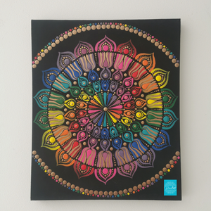 Szivárvány Mandala , Művészet, Festmény, Akril, Festészet, MESKA