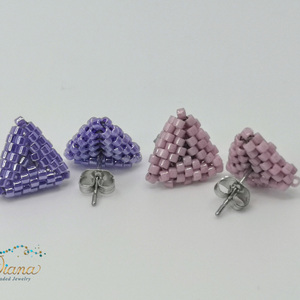 Ear candy fülbevaló szett - Lila és halvány rózsaszín - ékszer - fülbevaló - pötty fülbevaló - Meska.hu Ear candy fülbevaló szett - Lila és halvány rózsaszín - ékszer - fülbevaló - pötty fülbevaló - Meska.hu
