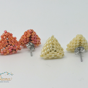 Ear candy fülbevaló szett - Narancs és beige - ékszer - fülbevaló - pötty fülbevaló - Meska.hu Ear candy fülbevaló szett - Narancs és beige - ékszer - fülbevaló - pötty fülbevaló - Meska.hu