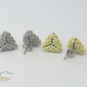 Ear candy fülbevaló szett - Szürke és sárga - ékszer - fülbevaló - pötty fülbevaló - Meska.hu Ear candy fülbevaló szett - Szürke és sárga - ékszer - fülbevaló - pötty fülbevaló - Meska.hu
