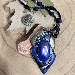 Lápisz lazuli nyaklánc - ékszer - nyaklánc - medálos nyaklánc - Meska.hu