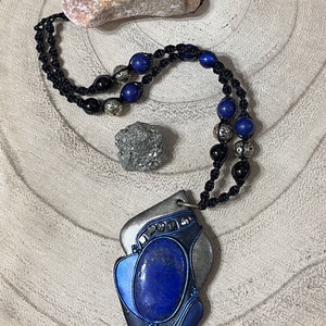 Lápisz lazuli nyaklánc - ékszer - nyaklánc - medálos nyaklánc - Meska.hu
