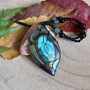 Malachit nyaklánc, Ékszer, Nyaklánc, Medálos nyaklánc, Ékszerkészítés, Gyurma, MESKA