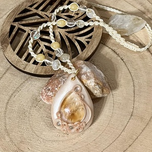 Citrin ásvány nyaklánc - ékszer - nyaklánc - medálos nyaklánc - Meska.hu