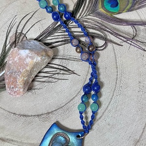 Labradorit ásvány nyaklánc - ékszer - nyaklánc - medálos nyaklánc - Meska.hu