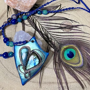 Labradorit ásvány nyaklánc - ékszer - nyaklánc - medálos nyaklánc - Meska.hu